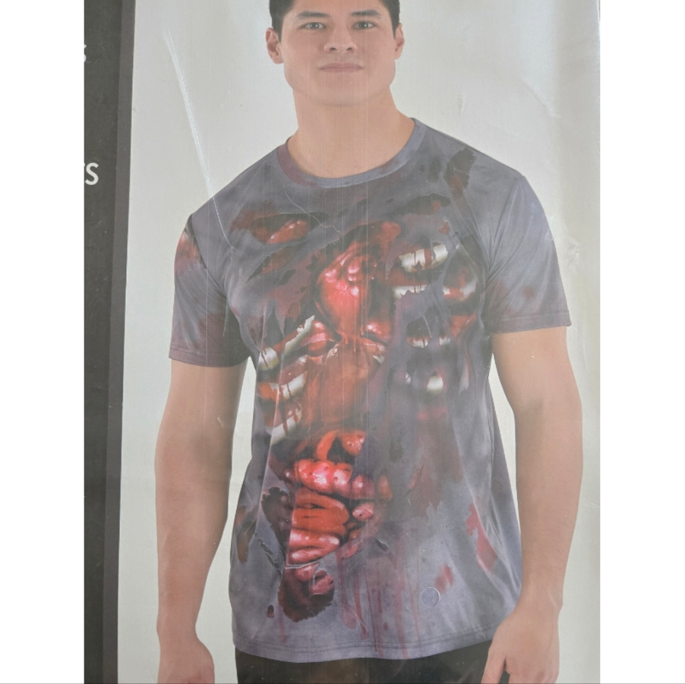 Bloody Guts Zombie Graphic Men's Shirt - Picture 2 of 5